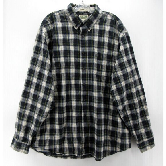 LL Bean Shirt XL Flannel Button Down Plaid Traditional Fit Outdoor - Picture 1 of 9